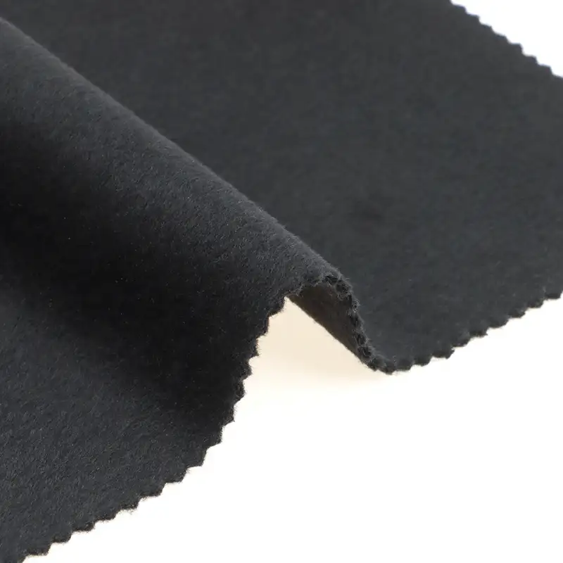 China Fabric for Hoodie,Blazer,Skirt Knit Woolen Fabric Woolen Wool Polyester Chemical Fiber Black color buy from China wholesaler bulk order at wholesale price free worldwide shipping Alibaba