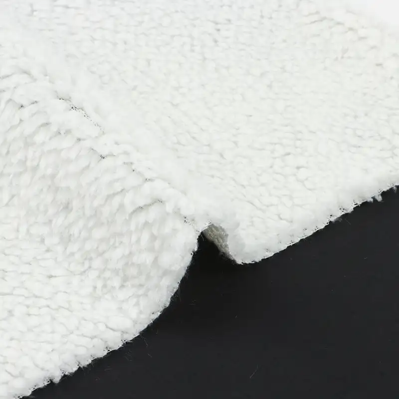 China Fabric  Fleece Knit Fabric Polyester White color buy from China wholesaler bulk order at wholesale price free worldwide shipping Alibaba