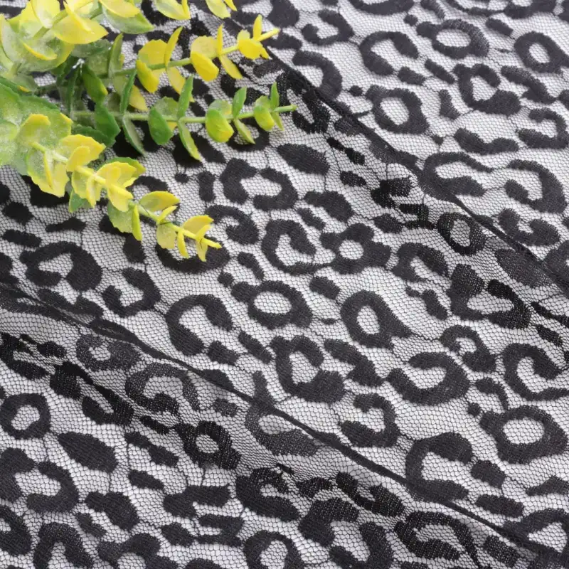 China Fabric for Shirt,T-Shirt,Skirt,Pajamas Lace Knit Fabric Nylon Spandex 黑色 color buy from China wholesaler bulk order at wholesale price free worldwide shipping Alibaba