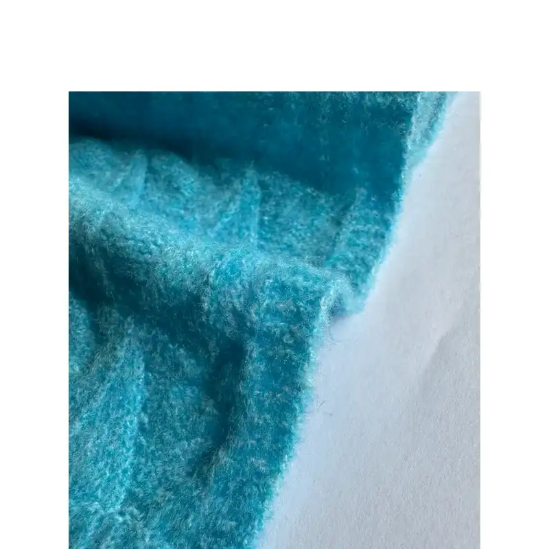 China Yarn for Open Cardigan (Sweater),Round Neck Pullover (Sweater),Hoodie  (Sweater) Mossy Yarn Fancy Yarn Recycled Polyester Acrylic Spandex Blue color buy from China wholesaler bulk order at wholesale price free worldwide shipping Alibaba