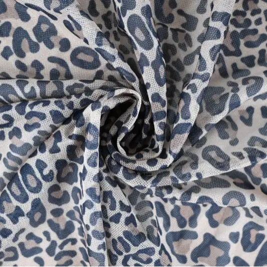 India Fabric  Mesh Knit Fabric Polyester Spandex Animal Print color buy from India wholesaler bulk order at wholesale price free worldwide shipping Alibaba