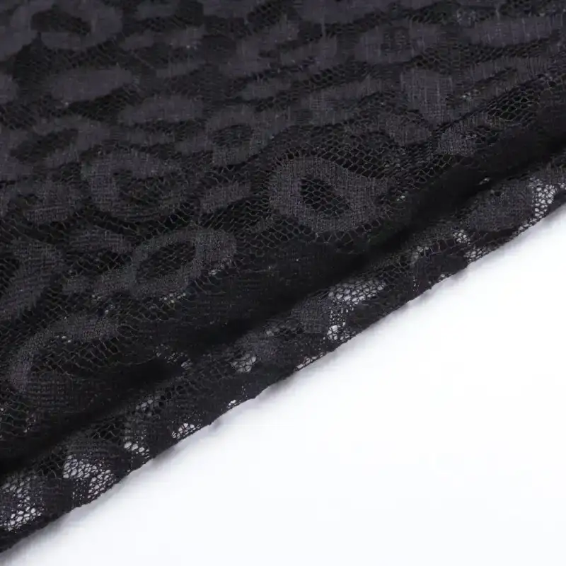 China Fabric for Lingerie,Blouse,Dress Lace Knit Fabric Nylon Spandex Black color buy from China wholesaler bulk order at wholesale price free worldwide shipping Alibaba