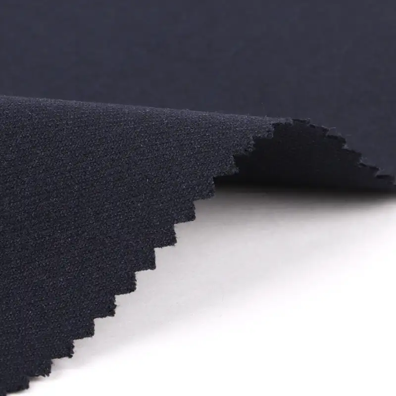 China Fabric  Polyester/Rayon Twill Woven Blended Fabric Polyester Rayon Spandex Dark Navy color buy from China wholesaler bulk order at wholesale price free worldwide shipping Alibaba