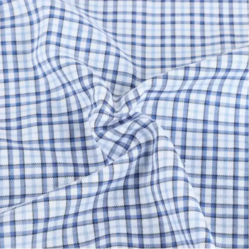 China Fabric for Pants,Jacket,Chino CVC Twill Woven Blended Fabric BCI Cotton Polyester Yarn Dyed Check color buy from China wholesaler bulk order at wholesale price free worldwide shipping Alibaba