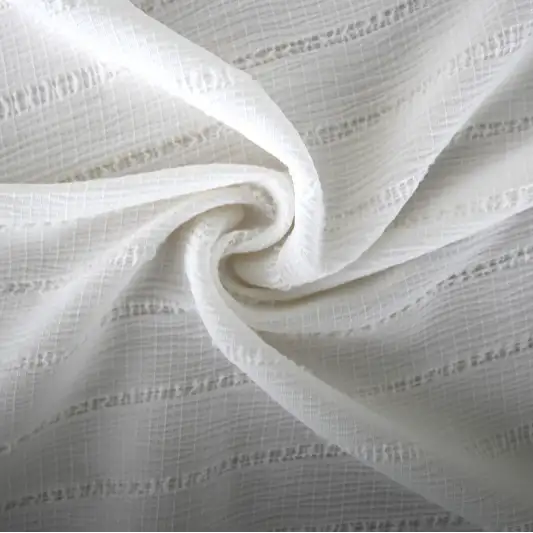 India Fabric for Blazer,Suit,Skirt Polyester Jacquard Synthetic Woven Fabric Polyester White color buy from India wholesaler bulk order at wholesale price free worldwide shipping Alibaba