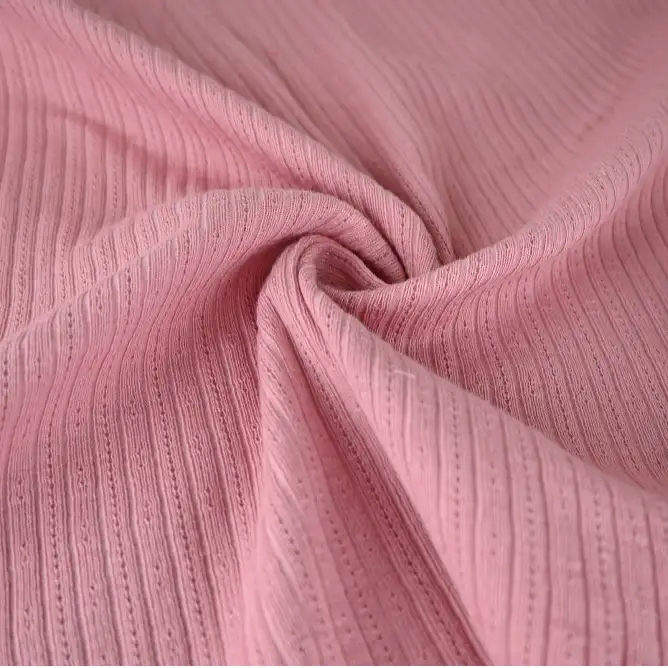 India Fabric for Blouse Rib Knit Fabric Cotton Peach color buy from India wholesaler bulk order at wholesale price free worldwide shipping Alibaba