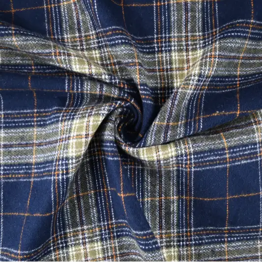 India Fabric for Shirt,Skirt,Over Shirt Cotton YD Flannel Natural Woven Fabric Cotton Green Check color buy from India wholesaler bulk order at wholesale price free worldwide shipping Alibaba