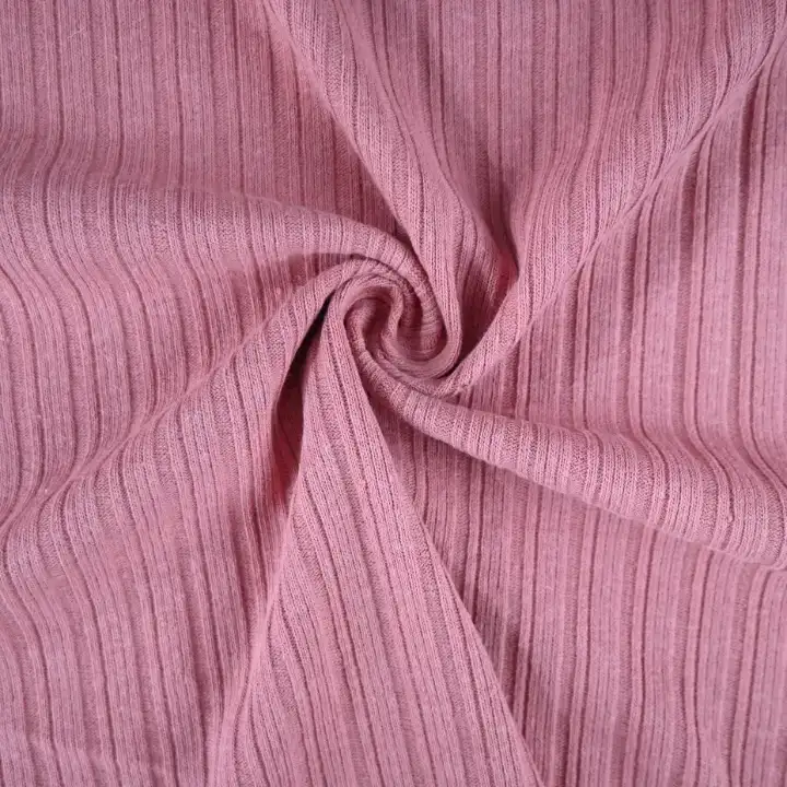 India Fabric for Open Cardigan (Sweater) Rib Knit Fabric Cotton PINK color buy from India wholesaler bulk order at wholesale price free worldwide shipping Alibaba