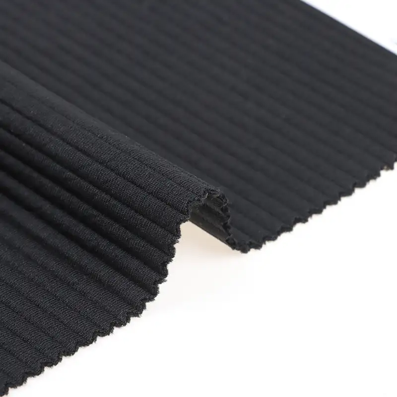 China Fabric for Blazer Ottoman Knit Fabric Polyester Elastane black color buy from China wholesaler bulk order at wholesale price free worldwide shipping Alibaba