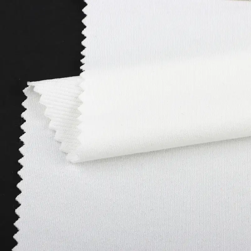 China Fabric for T-Shirt,Blouse French Terry Knit Fabric Polyester Elastane raw white color buy from China wholesaler bulk order at wholesale price free worldwide shipping Alibaba