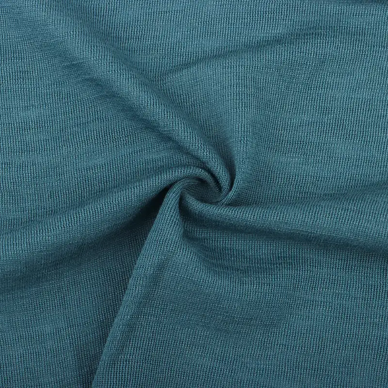 China Fabric for T-Shirt Rib Knit Fabric Merino Wool blue color buy from China wholesaler bulk order at wholesale price free worldwide shipping Alibaba