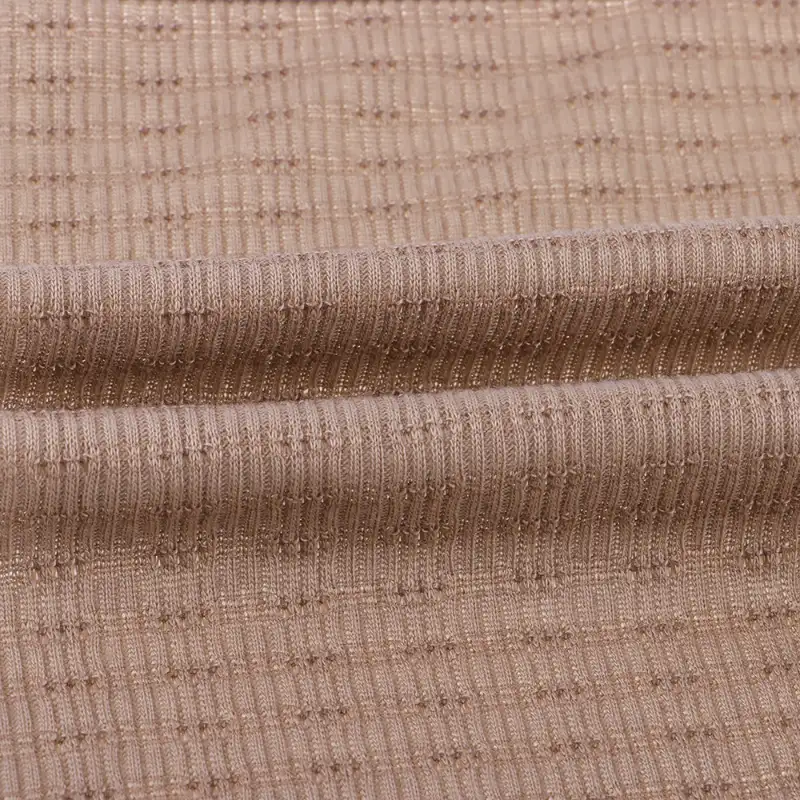 China Fabric for T-Shirt Rib Knit Fabric Polyester Cotton Elastane coffee color color buy from China wholesaler bulk order at wholesale price free worldwide shipping Alibaba