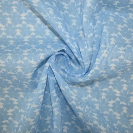 India Fabric for Shirt Cotton Plain Natural Woven Fabric Cotton Blue Print color buy from India wholesaler bulk order at wholesale price free worldwide shipping Alibaba