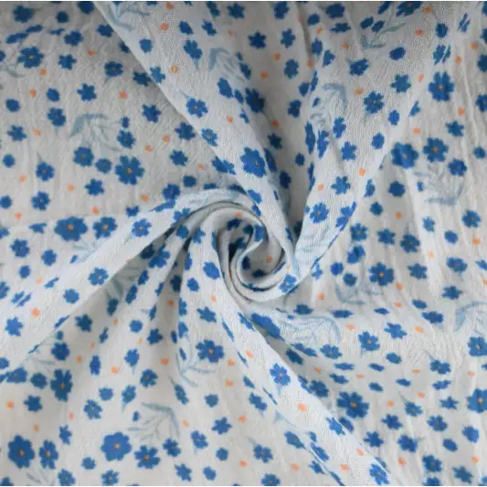 India Fabric for Blouse Cotton Crepe Natural Woven Fabric Cotton Printed color buy from India wholesaler bulk order at wholesale price free worldwide shipping Alibaba