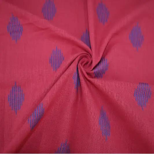 India Fabric for Dresses (Cardigan Open) (Sweater) Cotton Slub Natural Woven Fabric Cotton Red color buy from India wholesaler bulk order at wholesale price free worldwide shipping Alibaba