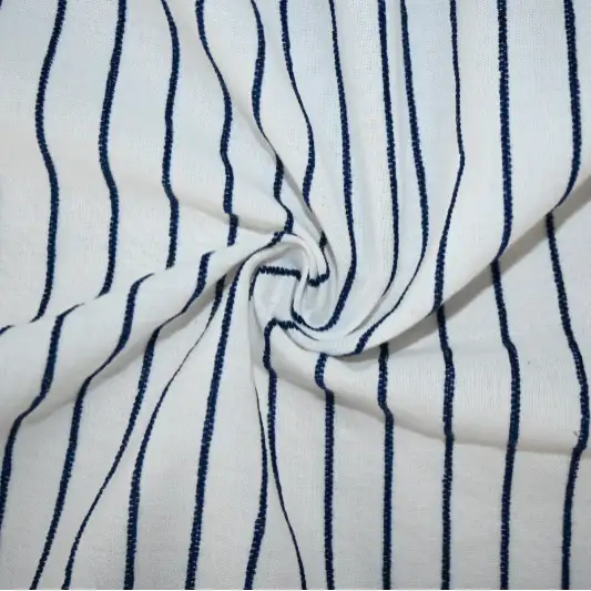 India Fabric for Shirt Cotton Dobby Natural Woven Fabric Cotton OtherFibre White/Blue Stripe color buy from India wholesaler bulk order at wholesale price free worldwide shipping Alibaba