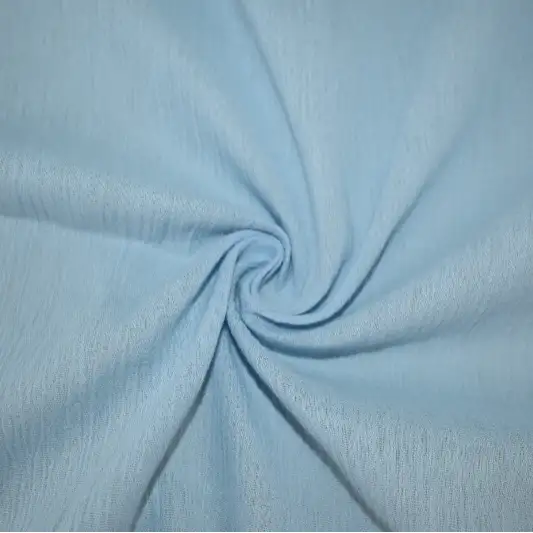 India Fabric for Skirt Cotton Crepe Natural Woven Fabric Cotton Sky Blue color buy from India wholesaler bulk order at wholesale price free worldwide shipping Alibaba