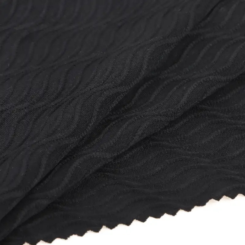 China Fabric for T-Shirt,Polo Shirt,Skirt Weft Jacquard Knit Fabric Nylon Spandex Black color buy from China wholesaler bulk order at wholesale price free worldwide shipping Alibaba