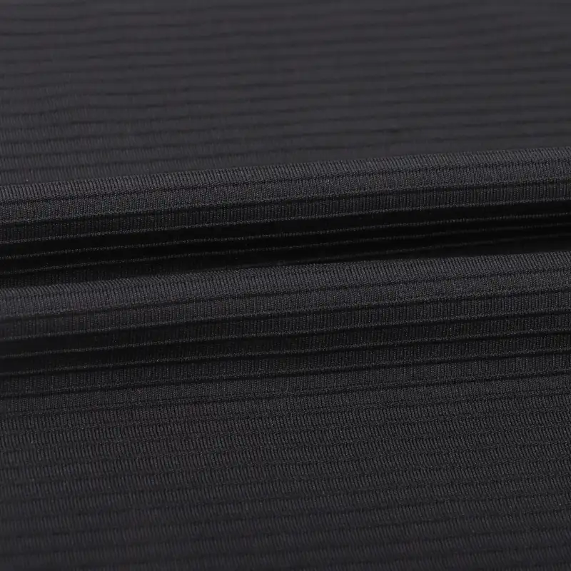 China Fabric for Jackets,T-Shirt Weft Jacquard Knit Fabric Polyester Elastane black color buy from China wholesaler bulk order at wholesale price free worldwide shipping Alibaba