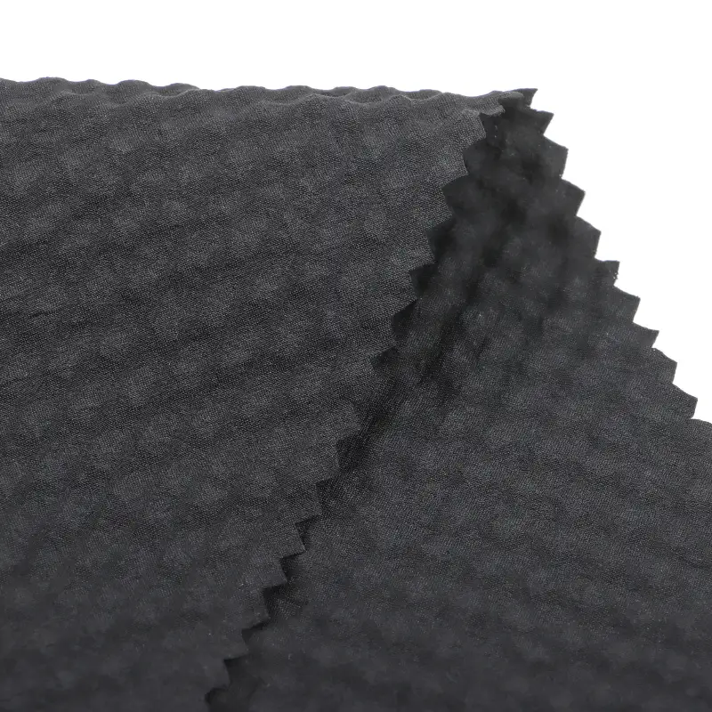 China Fabric for Blouse Polyester Seersucker Synthetic Woven Fabric Polyester black color buy from China wholesaler bulk order at wholesale price free worldwide shipping Alibaba