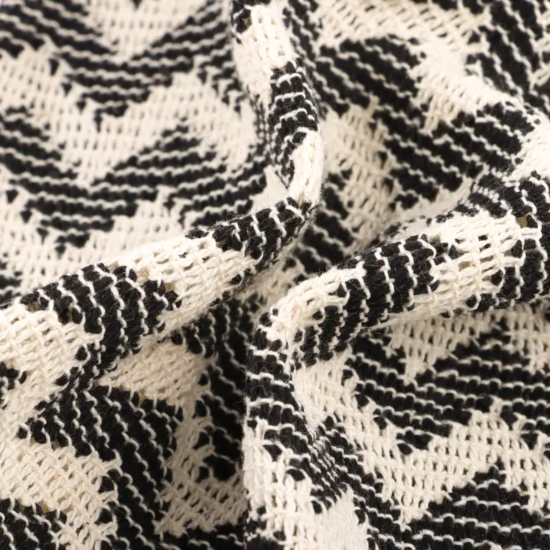 China Fabric for Skirt Lace Knit Fabric Cotton Milky white and black color buy from China wholesaler bulk order at wholesale price free worldwide shipping Alibaba