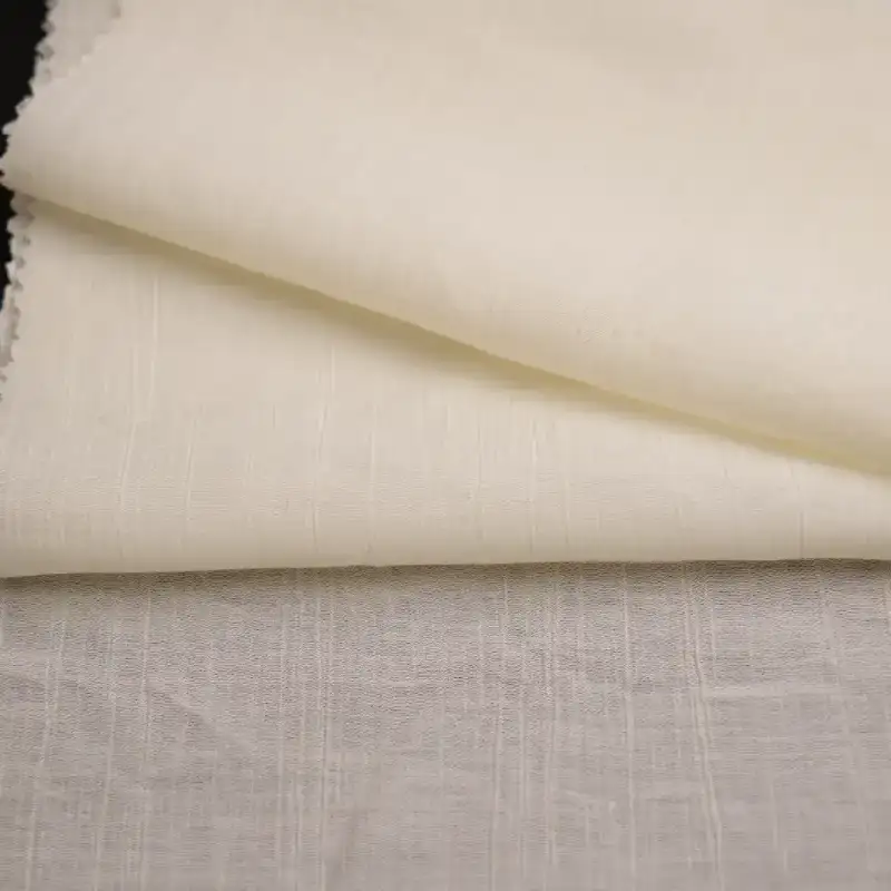 China Fabric for Shirt,Blouse Cotton Crepe Natural Woven Fabric Nylon Rayon Milky white color buy from China wholesaler bulk order at wholesale price free worldwide shipping Alibaba