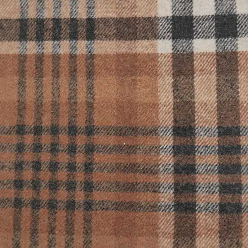 China Fabric for Trench Coat,Overcoat Knit Woolen Fabric Woolen Polyester Brown Check color buy from China wholesaler bulk order at wholesale price free worldwide shipping Alibaba