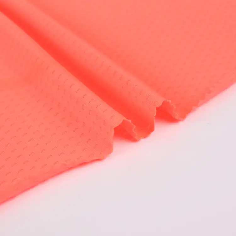 China Fabric for Yoga Pants,Swim shorts,Sports Bras Mesh Knit Fabric Polyester Spandex OrangeRed color buy from China wholesaler bulk order at wholesale price free worldwide shipping Alibaba