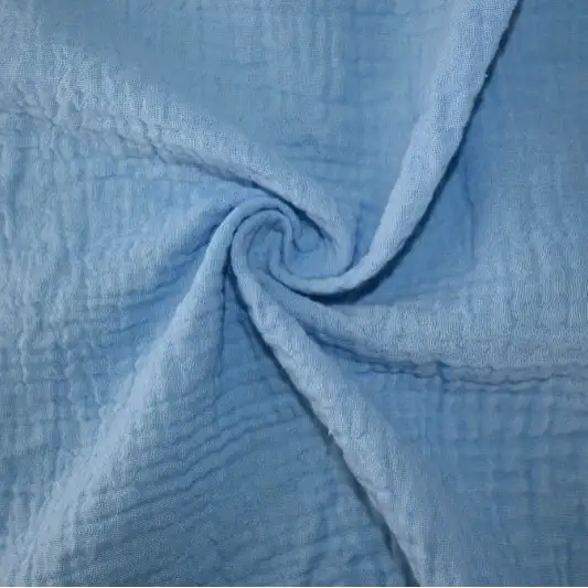 India Fabric for Pajamas Cotton Double Layer Natural Woven Fabric Cotton Blue color buy from India wholesaler bulk order at wholesale price free worldwide shipping Alibaba