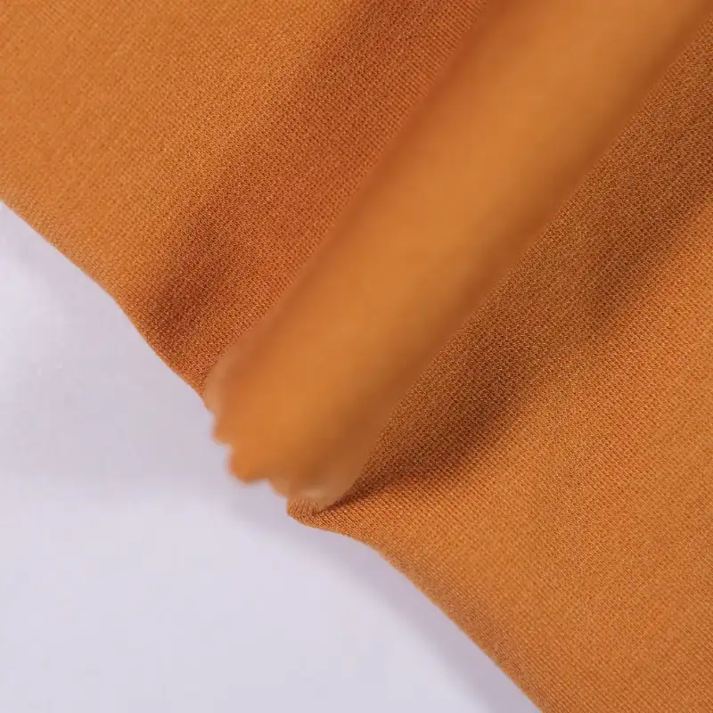 China Fabric for T-Shirt,Skirt Rib Knit Fabric Polyester coffee color buy from China wholesaler bulk order at wholesale price free worldwide shipping Alibaba