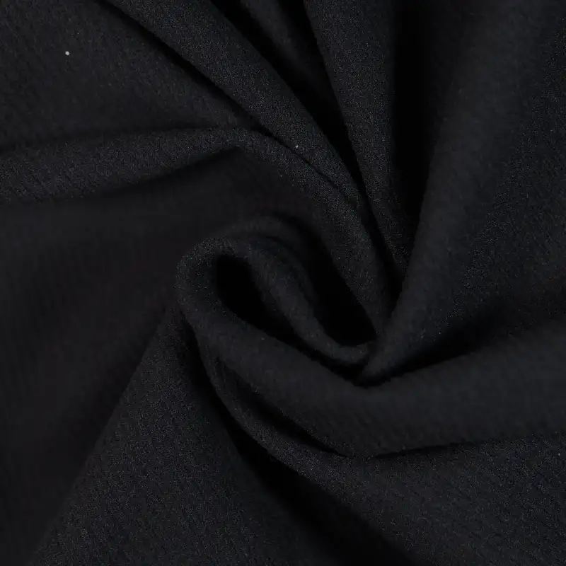China Fabric for T-Shirt,Skirt,Shorts Rib Knit Fabric Polyester black color buy from China wholesaler bulk order at wholesale price free worldwide shipping Alibaba