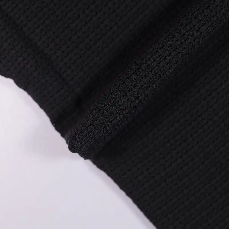 China Fabric for T-Shirt,Skirt,Tie-Front Cardigan (Sweater) Rib Knit Fabric Polyester black color buy from China wholesaler bulk order at wholesale price free worldwide shipping Alibaba