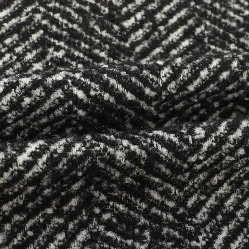 China Fabric for Jackets,Trench Coat,Overcoat Woolen Herringbone Woolen Other Wool Black color buy from China wholesaler bulk order at wholesale price free worldwide shipping Alibaba