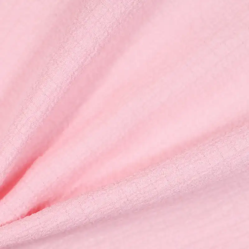 China Fabric for Backless Beach Dress,Puff Sleeve Ruched Dress,Sleeveless Corset Midi Dress Crepe Woven Blended Fabric Polyester Spandex pink color buy from China wholesaler bulk order at wholesale price free worldwide shipping Alibaba