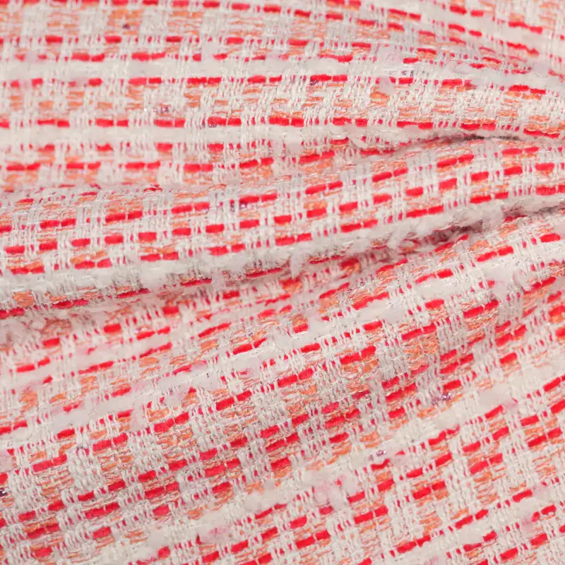 China Fabric for Skirt,Trench Coat Chanel-Style Fabric Woolen Polyester Rayon red color buy from China wholesaler bulk order at wholesale price free worldwide shipping Alibaba