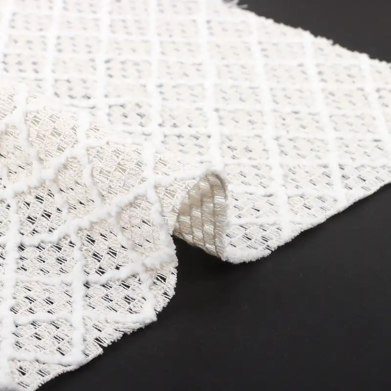 China Fabric for Shirt,Tank Top,Blouse,Skirt,Shorts Lace Knit Fabric Polyester Cotton white color buy from China wholesaler bulk order at wholesale price free worldwide shipping Alibaba