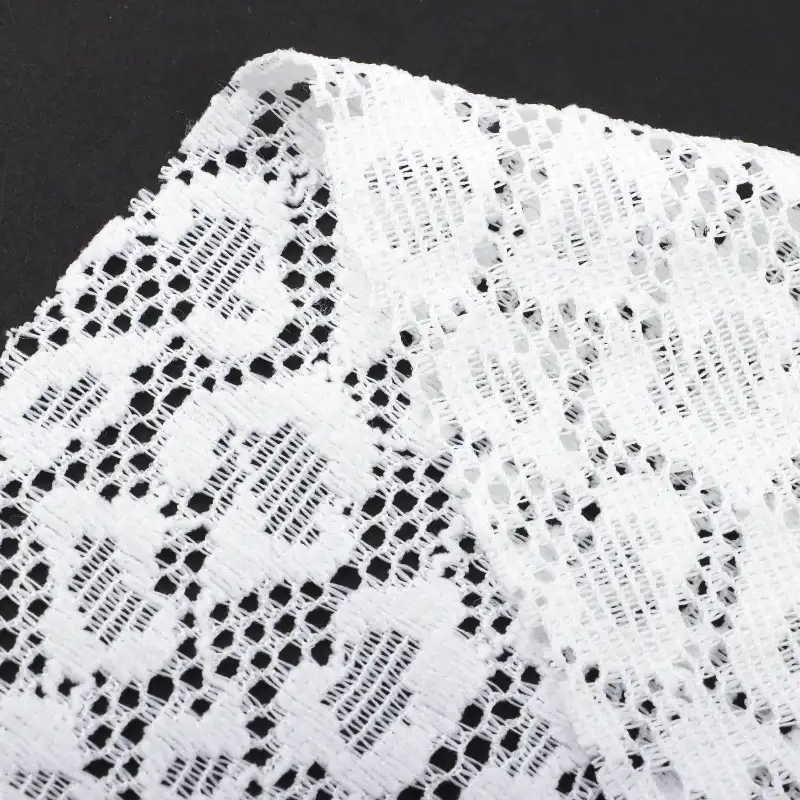 China Fabric for Shirt,Tank Top,Blouse,Skirt,Shorts Lace Knit Fabric Polyester Spandex white color buy from China wholesaler bulk order at wholesale price free worldwide shipping Alibaba