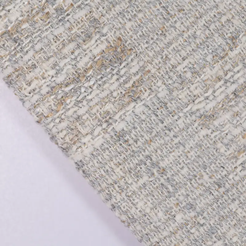 China Fabric for Jackets,Skirt Chanel-Style Fabric Woolen Polyester Rayon Linen grey color buy from China wholesaler bulk order at wholesale price free worldwide shipping Alibaba