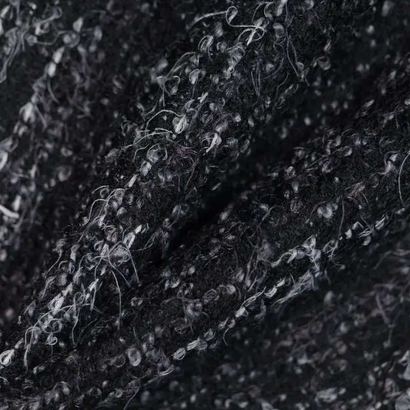 China Fabric for Jackets,Skirt Chanel-Style Fabric Woolen Polyester Acrylic Wool Nylon black color buy from China wholesaler bulk order at wholesale price free worldwide shipping Alibaba