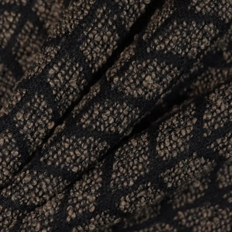 China Fabric for Skirt,Overcoat Chanel-Style Fabric Woolen Polyester dark coffee color buy from China wholesaler bulk order at wholesale price free worldwide shipping Alibaba