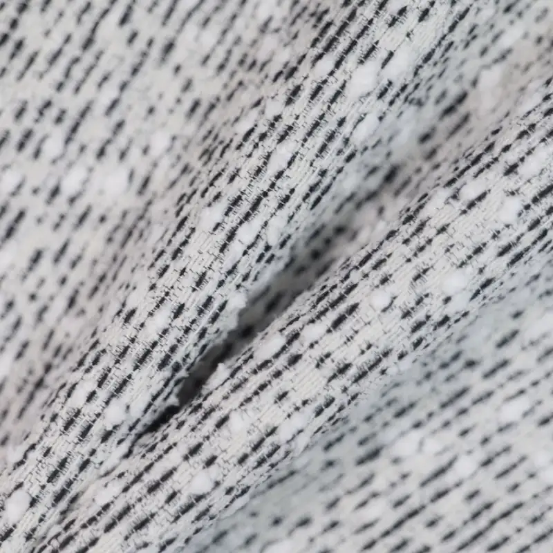 China Fabric for Jackets,Skirt Chanel-Style Fabric Woolen Acrylic Polyester Wool Nylon white black color buy from China wholesaler bulk order at wholesale price free worldwide shipping Alibaba