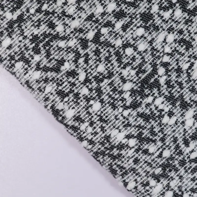 China Fabric for Jackets,Skirt Chanel-Style Fabric Woolen Acrylic Polyester Wool Nylon white black color buy from China wholesaler bulk order at wholesale price free worldwide shipping Alibaba