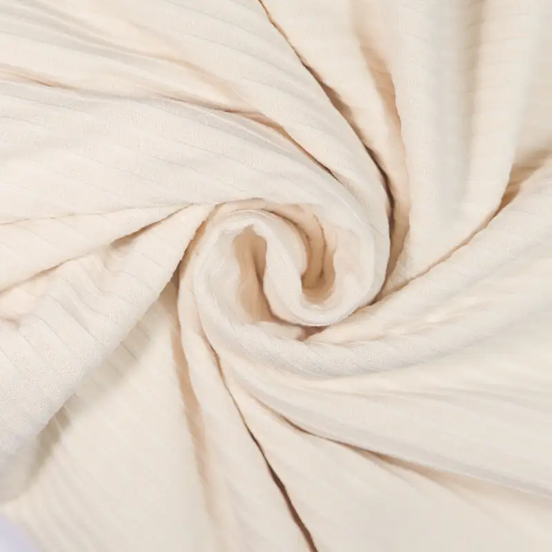 China Fabric for Pants,Skirt,Hoodie Rib Knit Fabric Polyester Elastane rice color buy from China wholesaler bulk order at wholesale price free worldwide shipping Alibaba