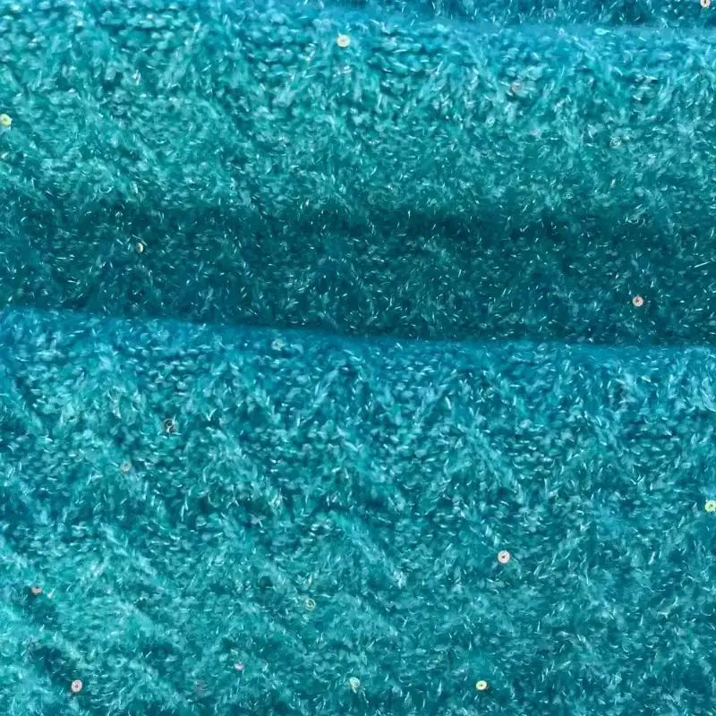 China Yarn for Roll Neck Jumper (Sweater),Kids Ruffled Edge Jumper (Sweater),Gorilla Slim Fit Layer Top (Sweater),Kids Scallop Trims Dress (Sweater) Mossy Yarn Fancy Yarn Acrylic Polyester Lurex Sequin Spandex blue, green color buy from China wholesaler bulk order at wholesale price free worldwide shipping Alibaba