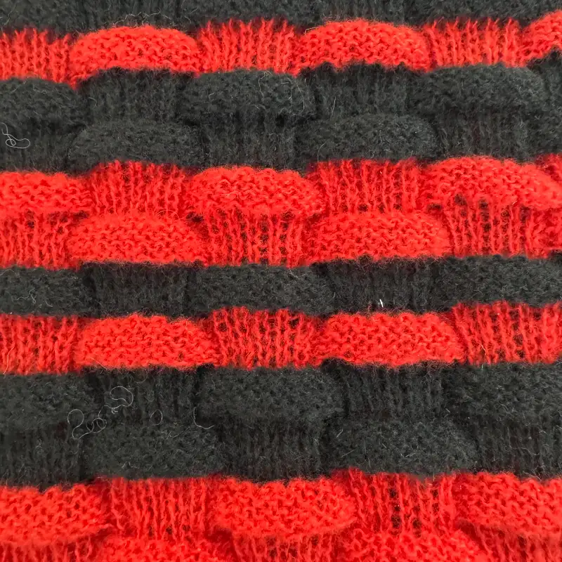 China Yarn for Ladies Vest (Sweater),Men’s Vest (Sweater),Open Cardigan (Sweater),Full-Zipper Cardigan (Sweater),Crew Neck Pullover (Sweater),Crop Top Pullover (Sweater) Mossy Yarn Fancy Yarn Recycled Polyester Red Black color buy from China wholesaler bulk order at wholesale price free worldwide shipping Alibaba