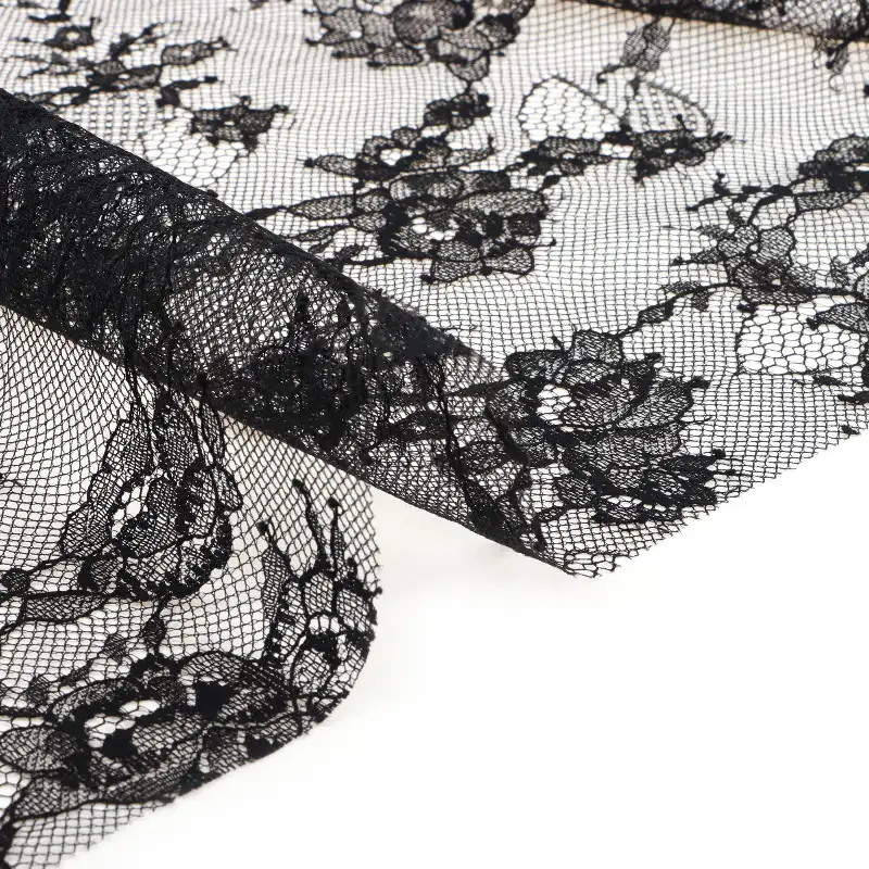China Fabric for Tank Top,Crop Top,Lingerie,Skirt Lace Knit Fabric Nylon Polyester white、black、gray、green、apricot、pink color buy from China wholesaler bulk order at wholesale price free worldwide shipping Alibaba