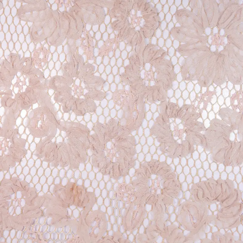 China Fabric for Skirt Mesh Knit Fabric Cotton Beige color buy from China wholesaler bulk order at wholesale price free worldwide shipping Alibaba