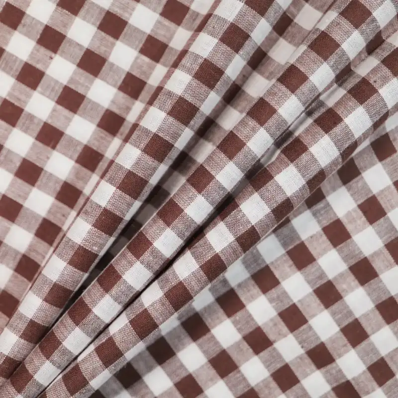 China Fabric for Shirt,Backless Beach Dress Yarn Dyed Check Natural Woven Fabric Cotton green color buy from China wholesaler bulk order at wholesale price free worldwide shipping Alibaba