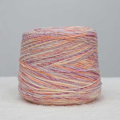 Core Spun Yarn 50%Acrylic 35%Recycled Polyester 15%Nylon 1/3SNe Orange Space Dyed