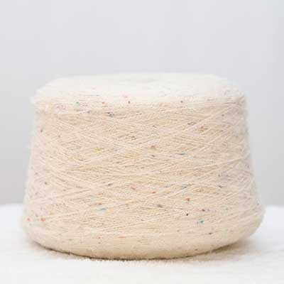 Mossy Yarn 66%Acrylic 33%Polyester 1%Spandex 1/4.8SNm Ivory